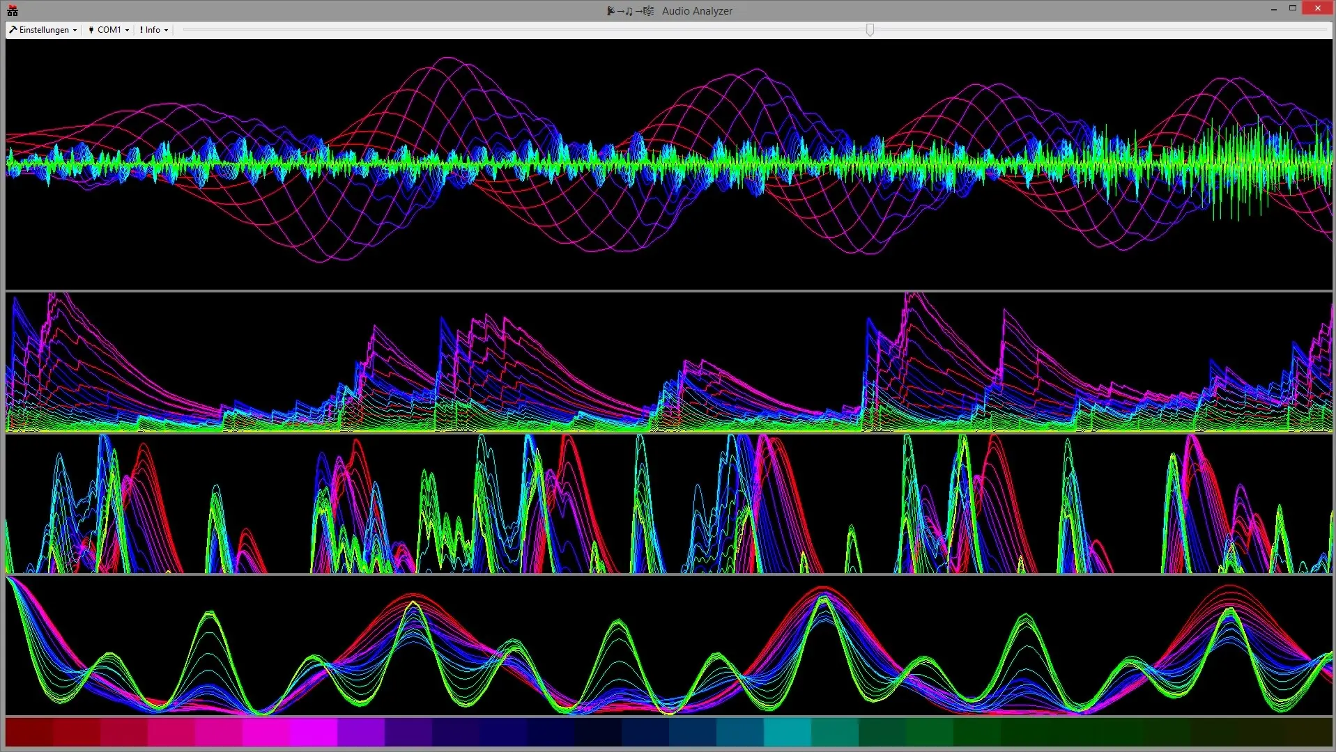 Project audio analyzer software screenshot