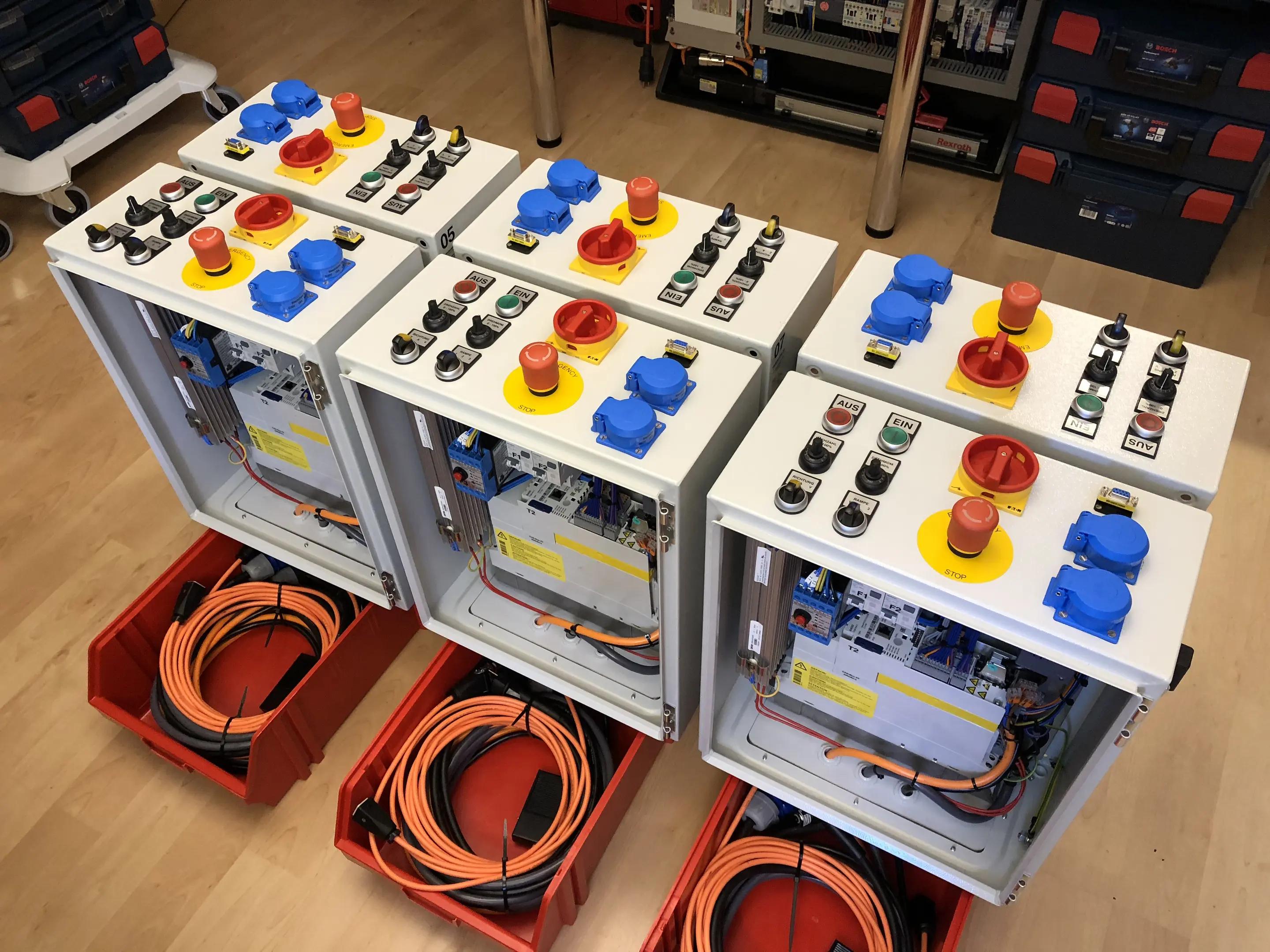 Project compact winding drive 6 control cabinets open