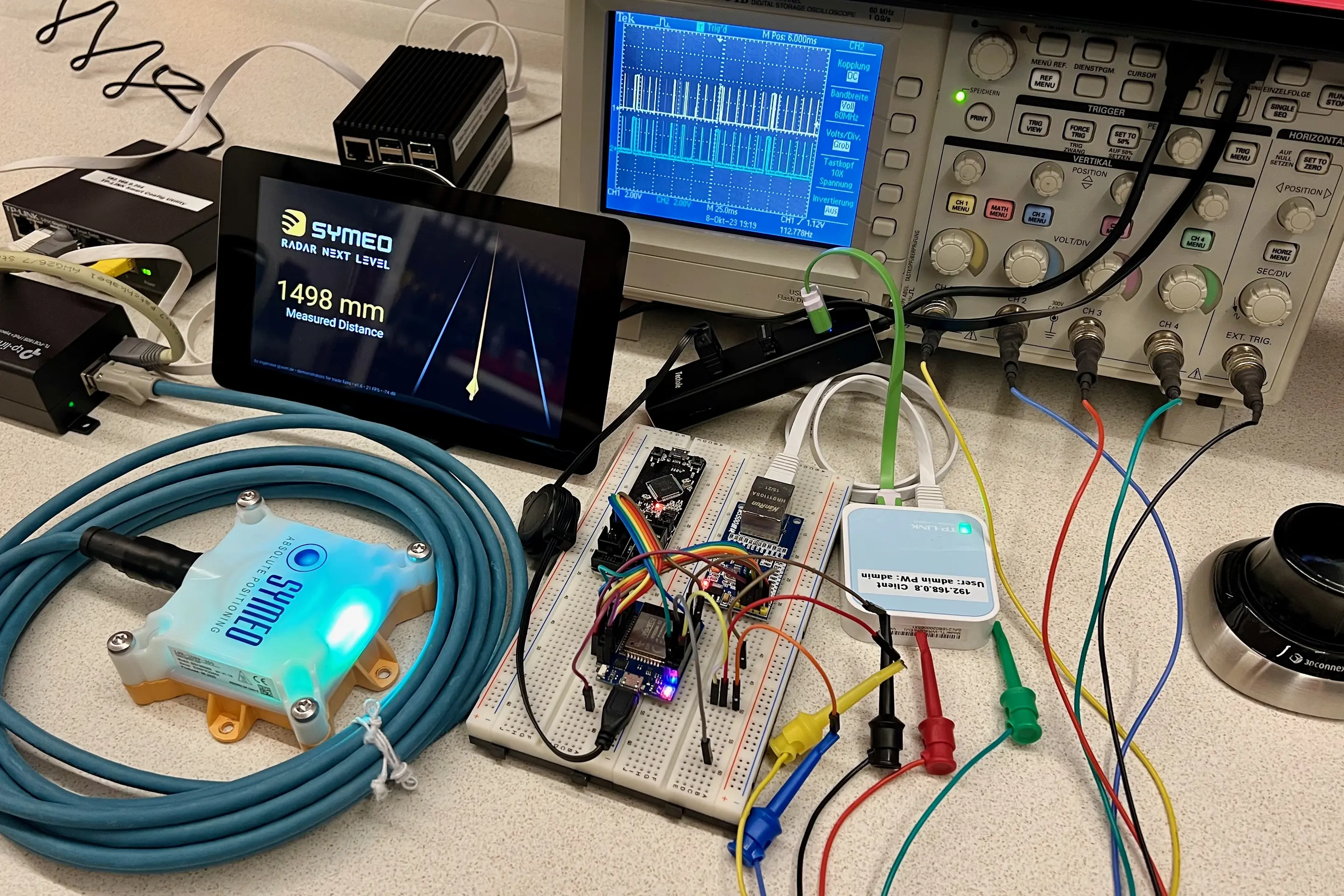 Projekt Radar-Demonstrator Werkstatt Oszilloskop
