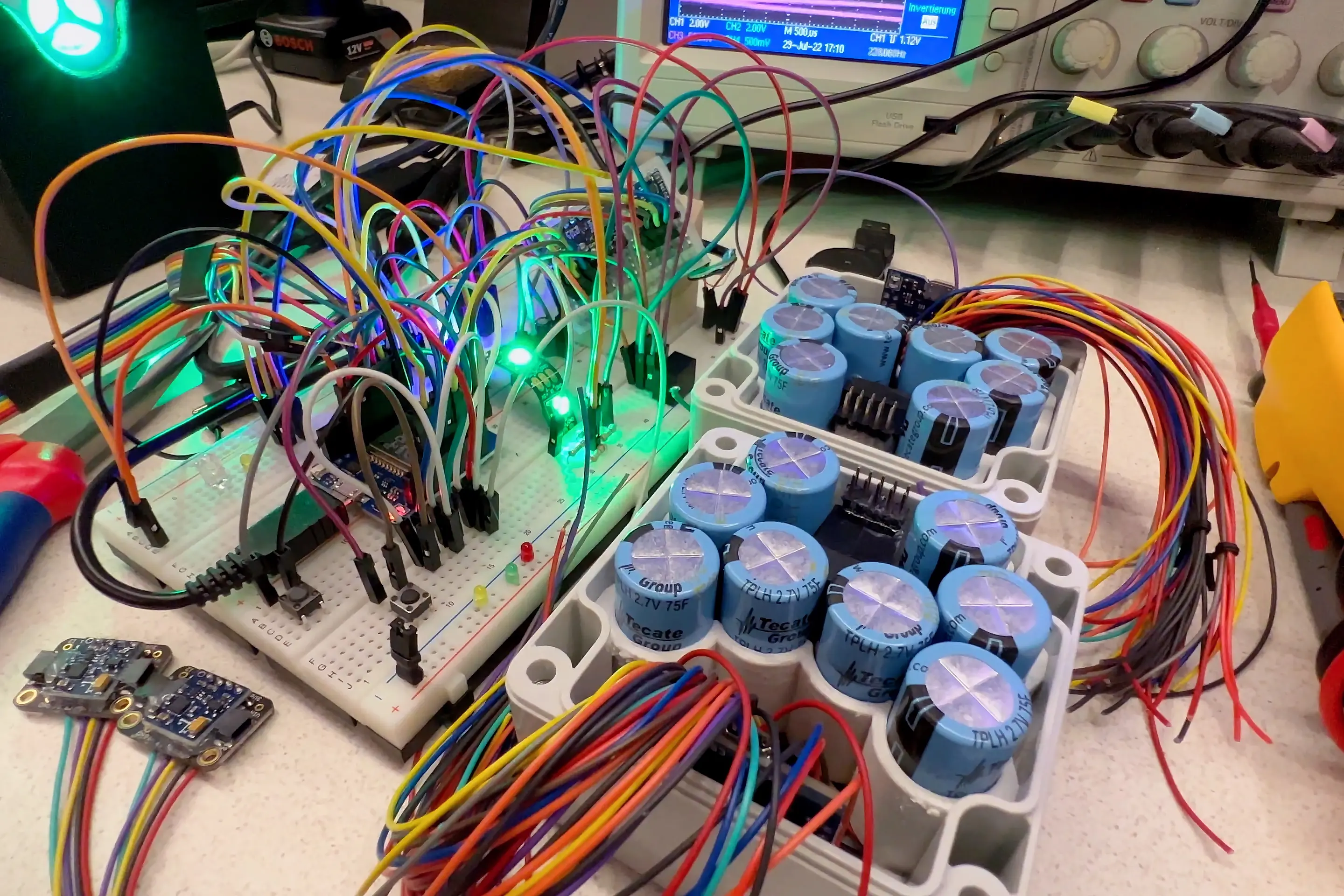 Projekt Sensor Box IMU Elektronik Steckboard