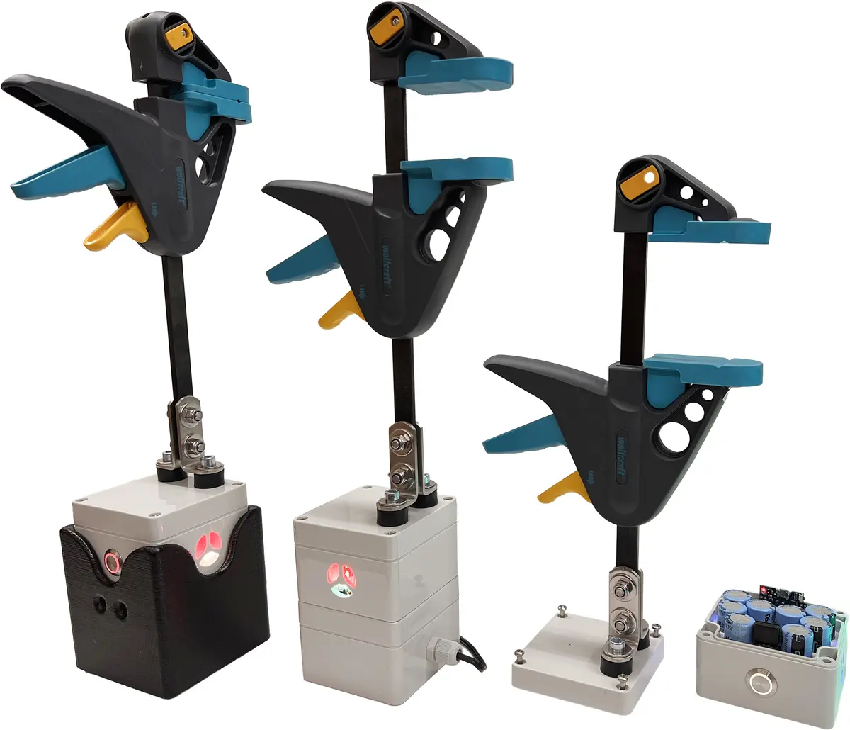 Projekt Sensor Box IMU alle Komponenten mit Zwinge