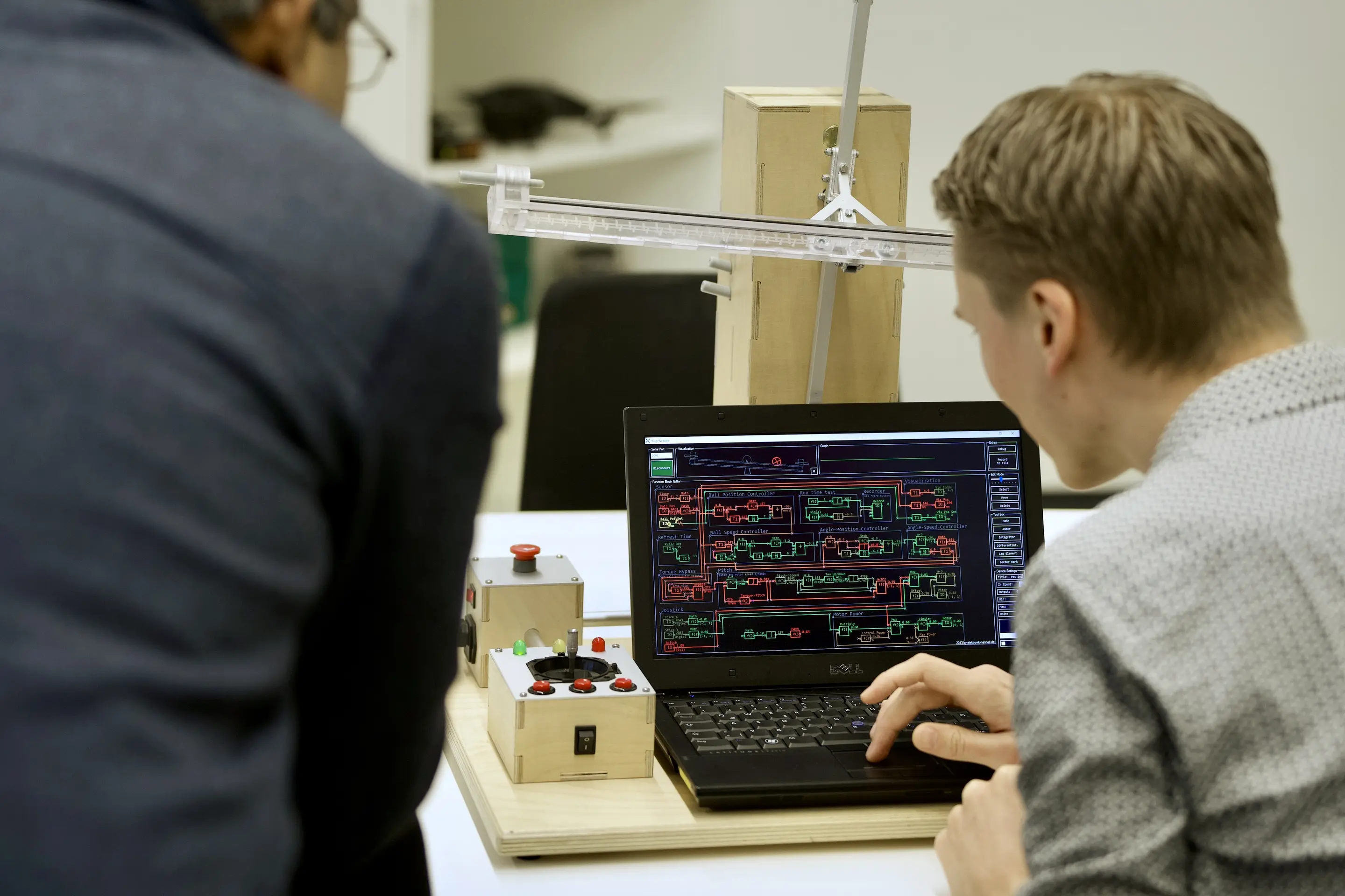 projekt kugelwaage thws regelungstechnik labor funktionsblockeditor