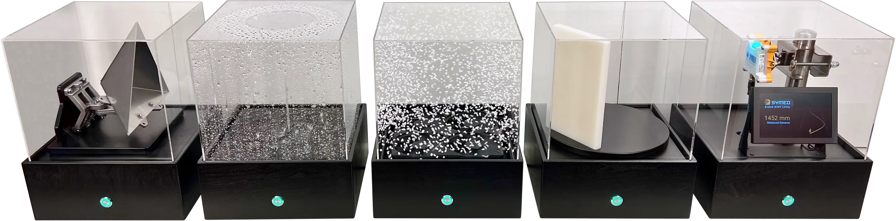 projekt messe demonstrator alle module von radar bis reflektor freigestellt