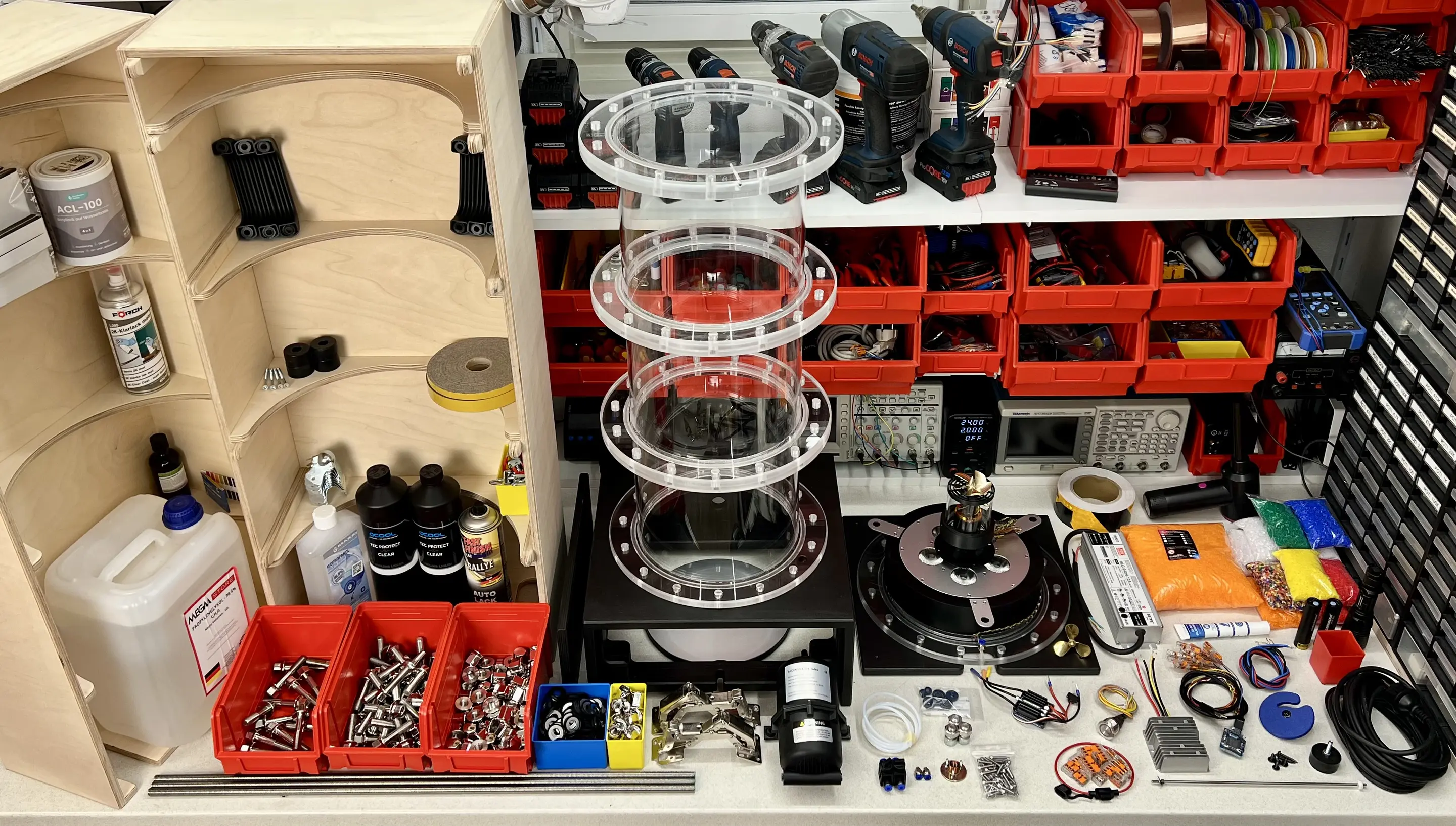 projekt messeexponat bauteile montage