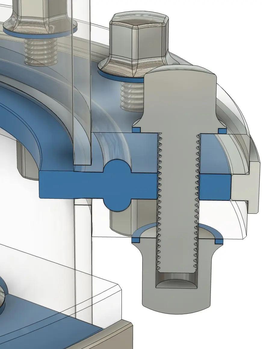 projekt messeexponat flansch dichtung verschraubung querschnitt standard