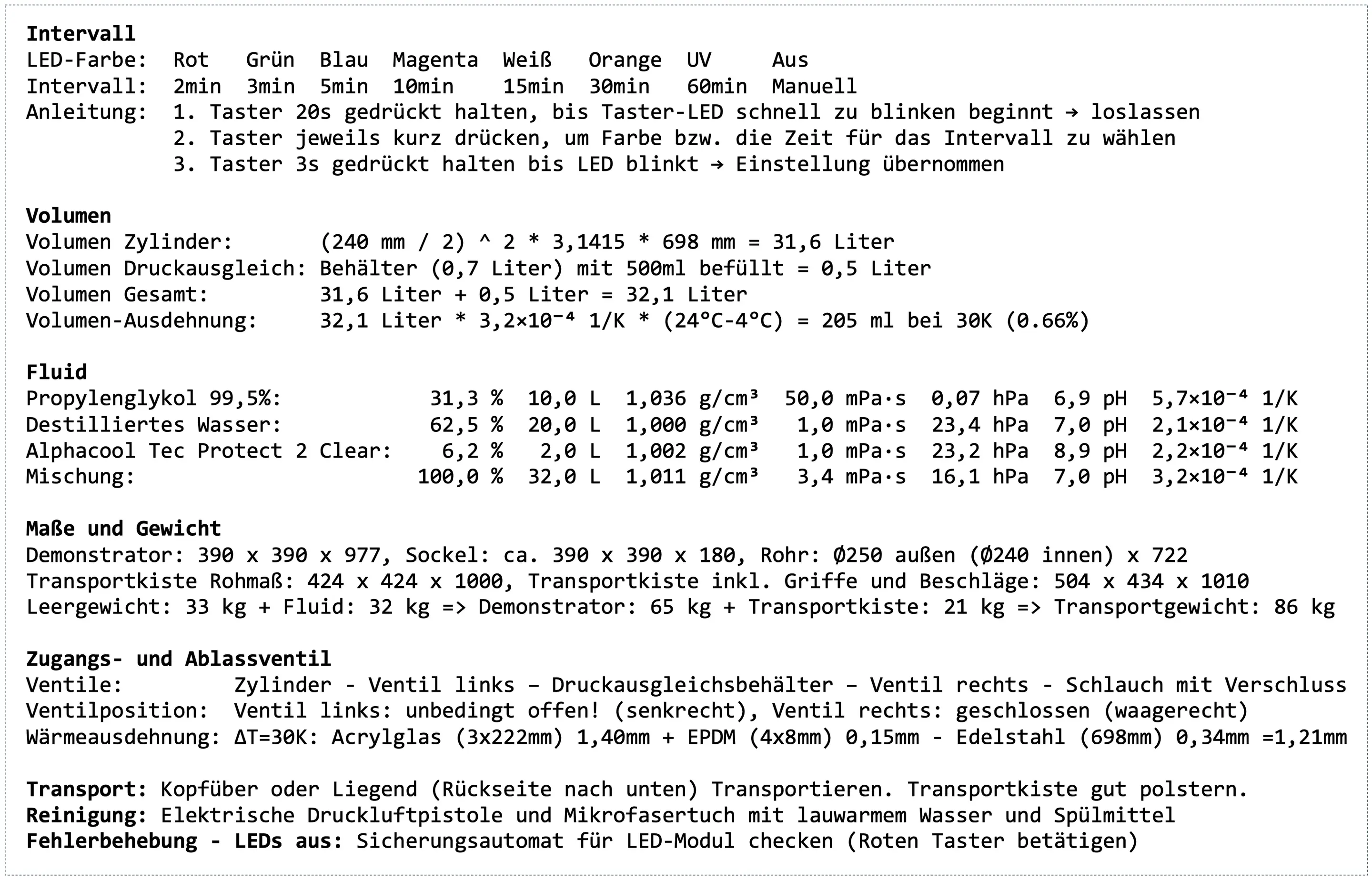 projekt messeexponat hygienic seal demonstrator technische details merkblatt