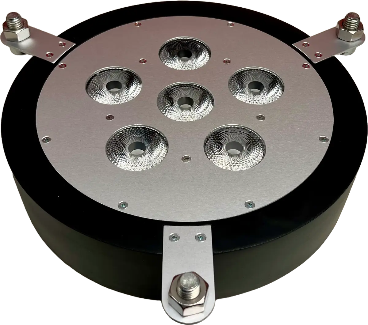 projekt messeexponat led modul rgbaw uv schwarzlicht regenbogenfarben