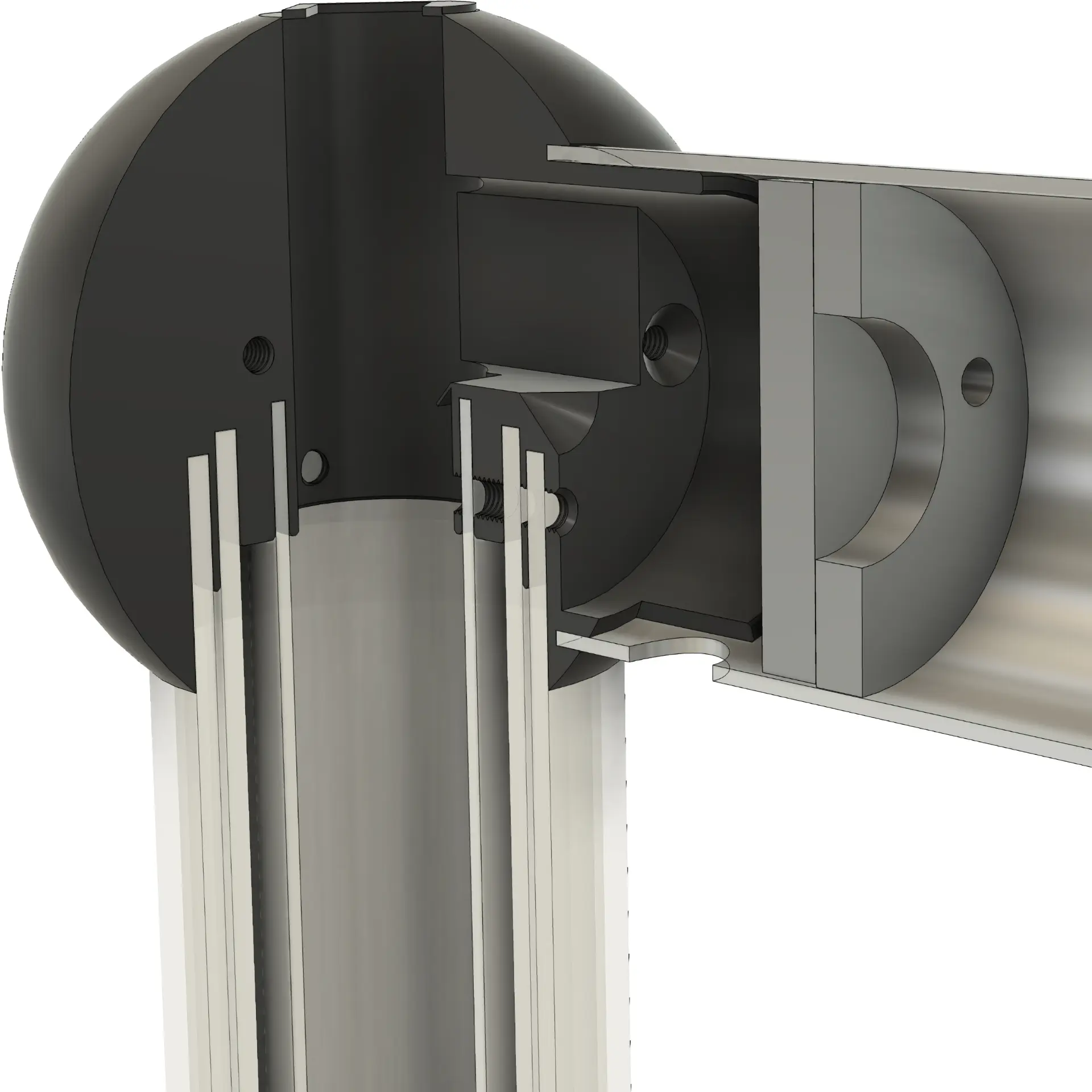 projekt radar demonstrator 3d modell konstruktion edelstahlrohr verbinder