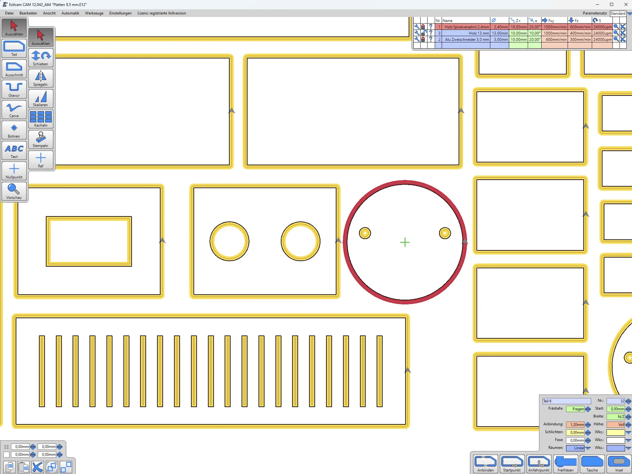 Projekt Radar Demonstrator CNC Fräse CAD Zeichnung