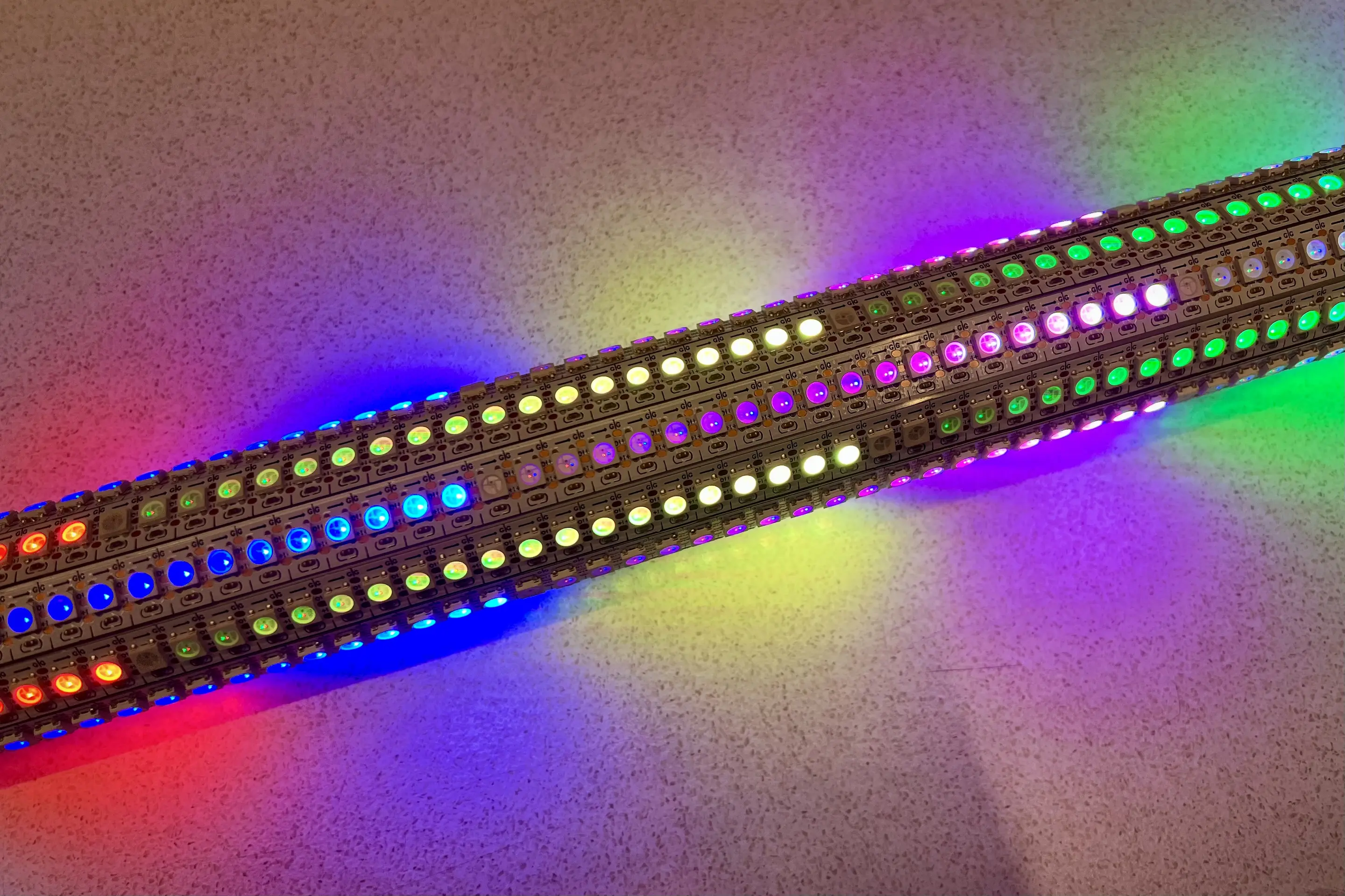 projekt radar demonstrator led tube ws2812 eco regenbogen effekt