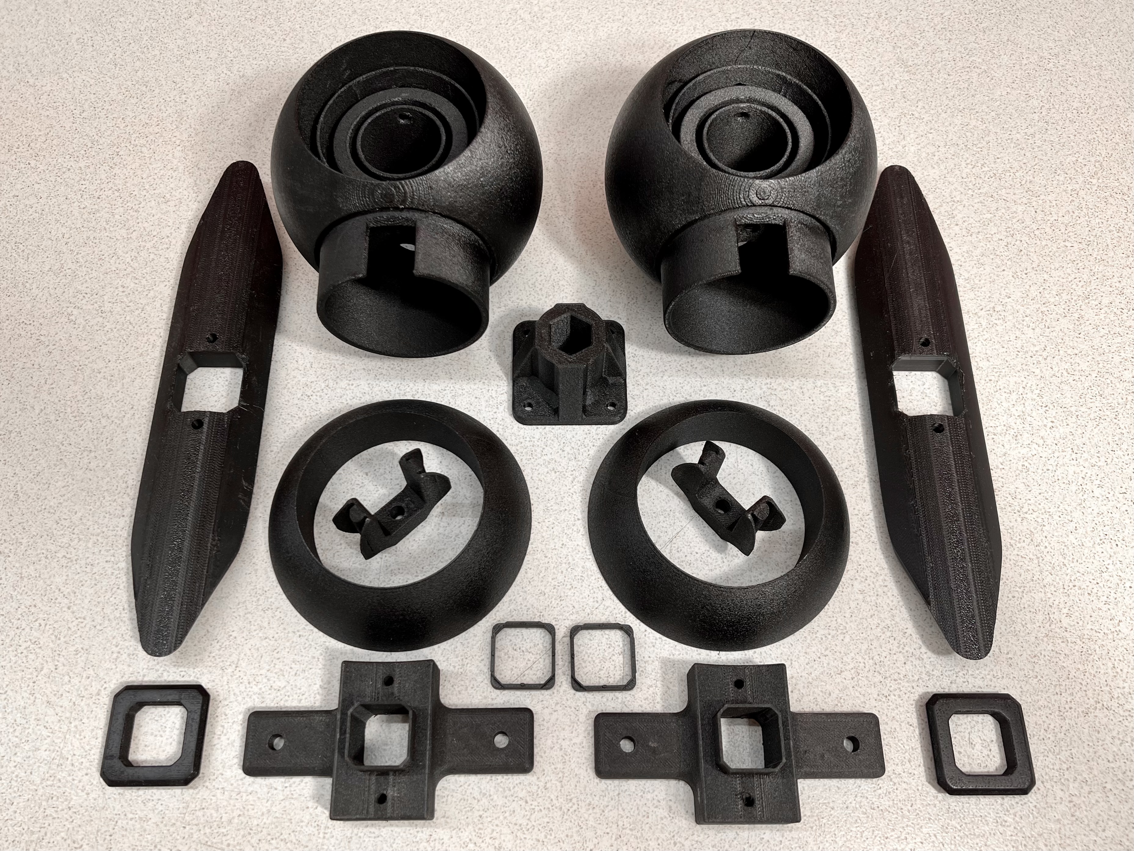 Projekt Radar Demonstrator 3D Druck Teile PAHT-CF kohlefaserverstärkt Nylon
