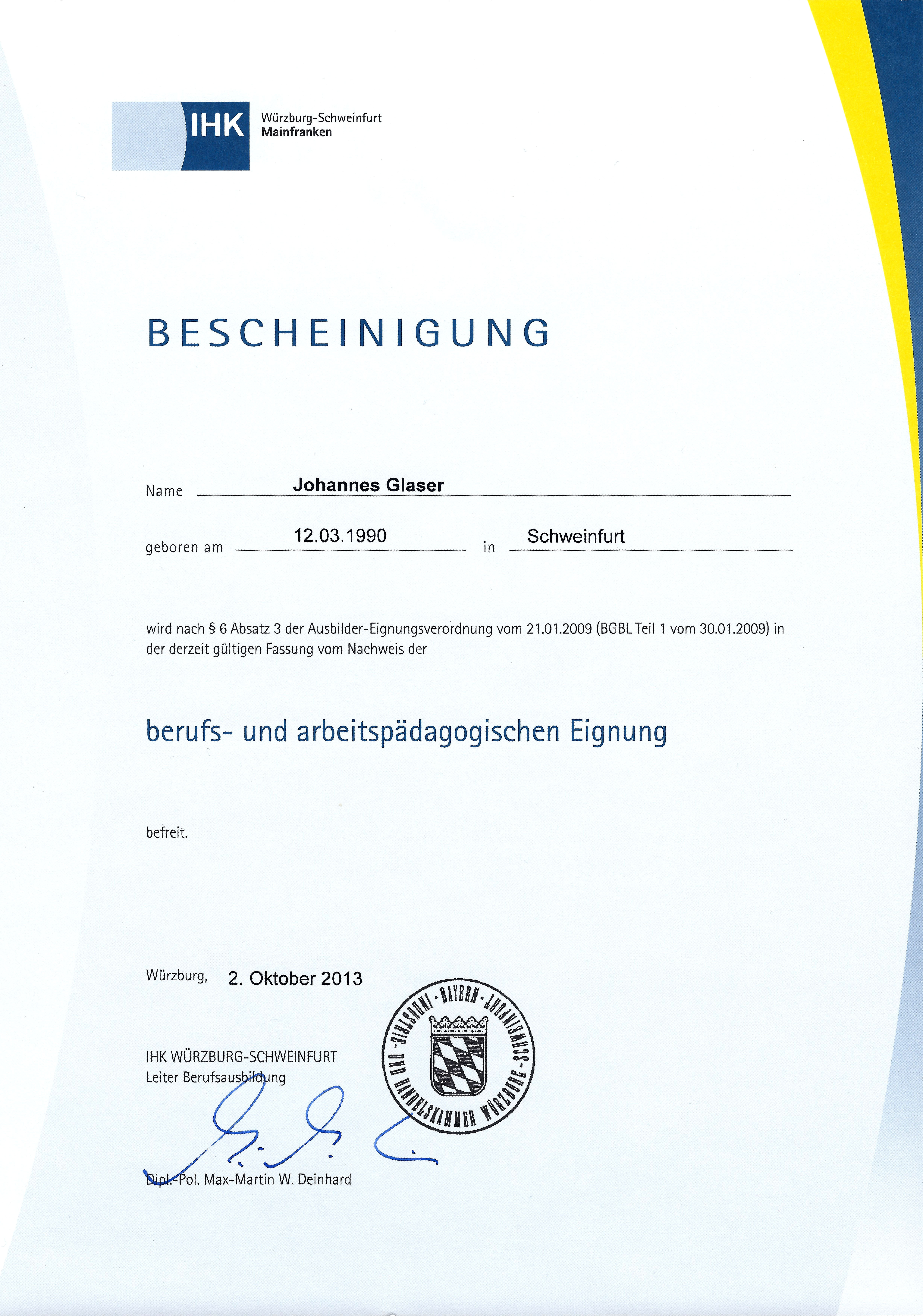 Urkunde-5-2013-10-02-Ausbilderschein-Bescheinigung